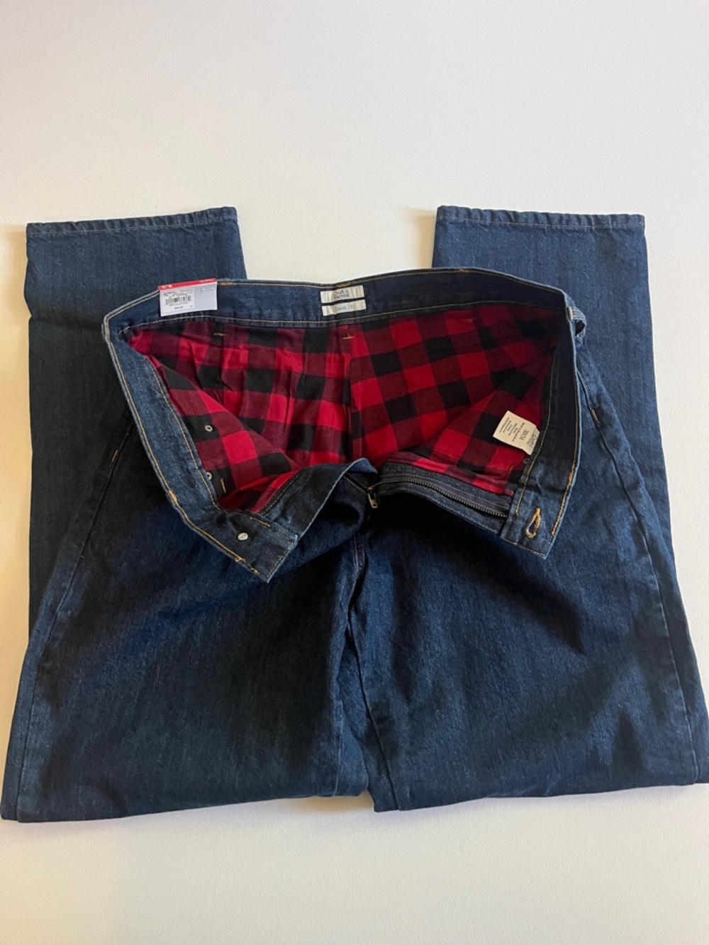 Croft & Barrow 5-Pocket Flannel Lined Classic Fit Men’s Denim 38x34 NWT
